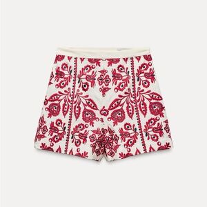 ZARA EMBROIDERED SHORTS ZW COLLECTION NWT